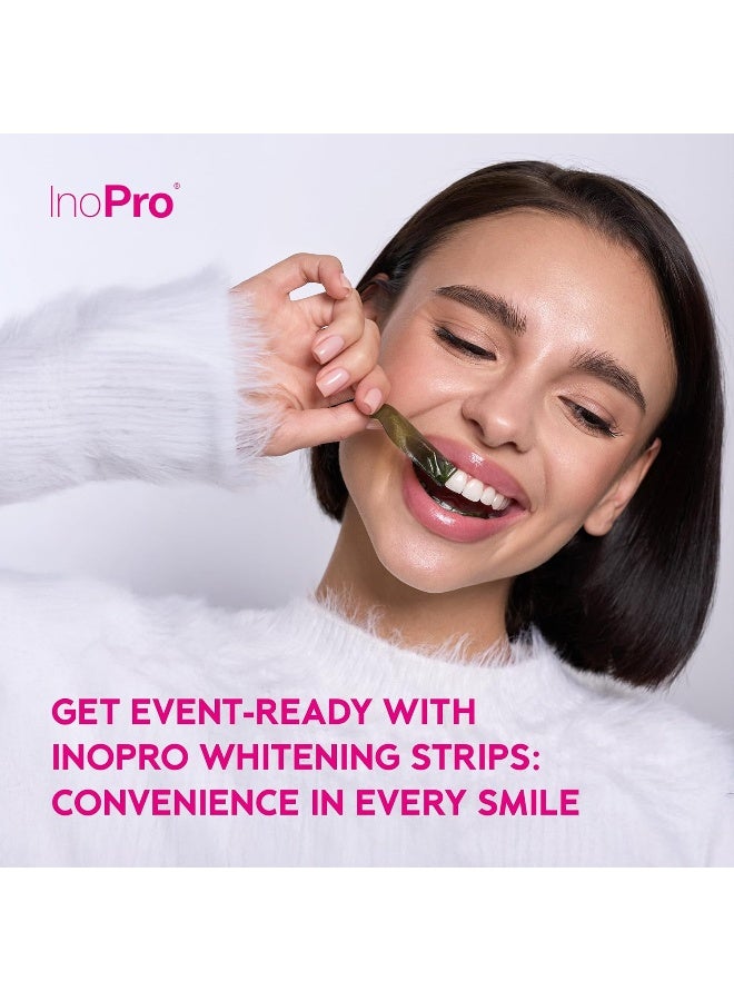 InoPro Teeth Whitening Strips 21 Treatments Kit - Teeth Whitener, Peroxide Free, Enamel Safe Green Whitestrips, Deep Stains Removal - Instant Teeth Whitening Without The Harm (42 Strips) - Image 5